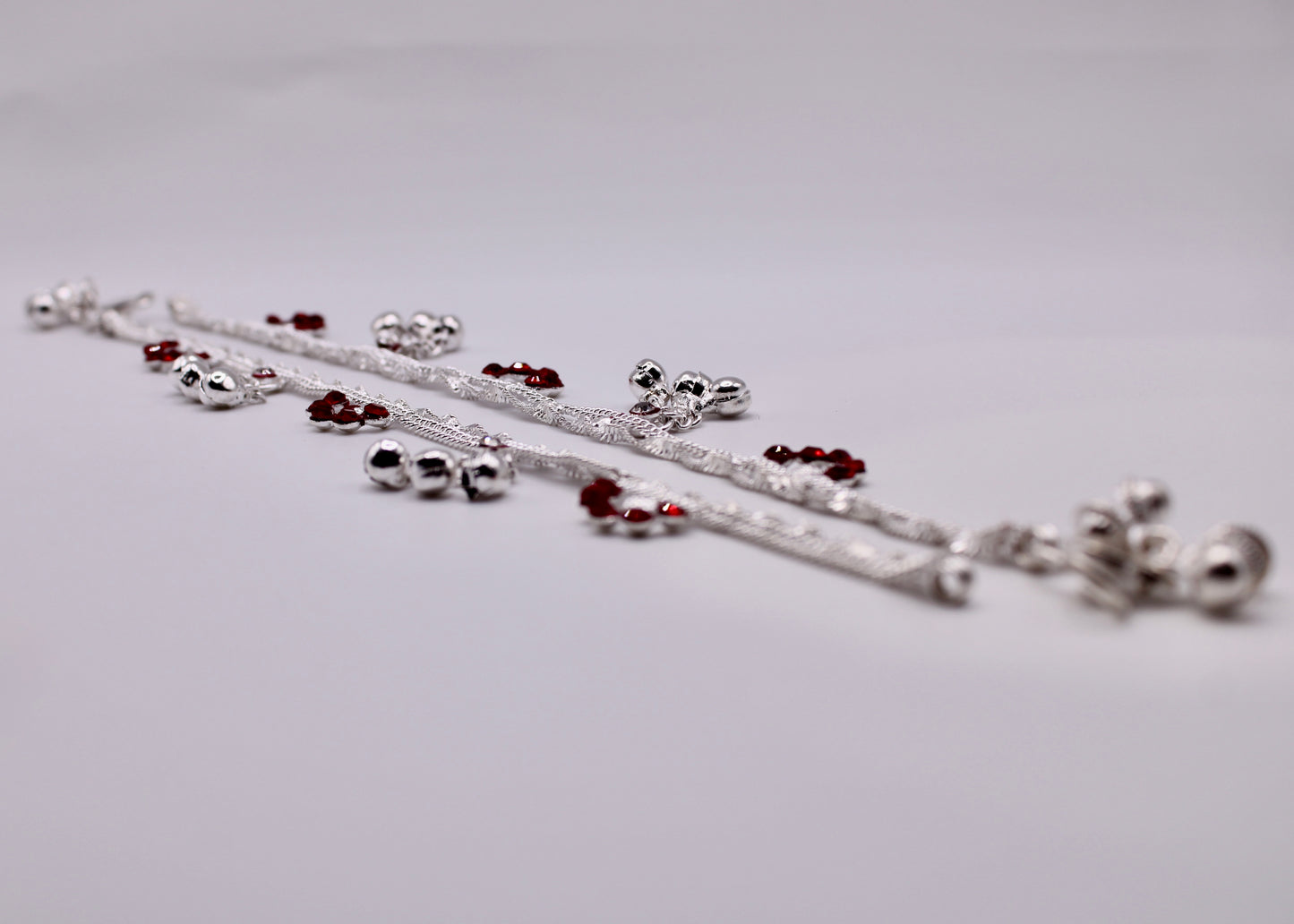 Floral Cubic Zirconia Anklet - E7066