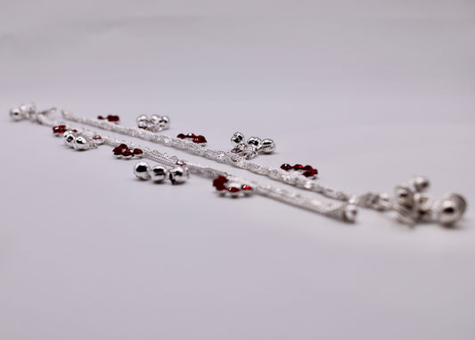 Floral Cubic Zirconia Anklet - E7066