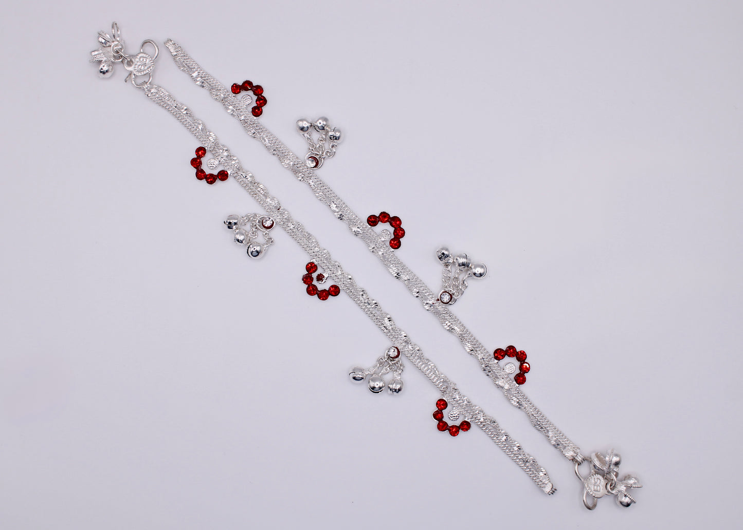 Floral Cubic Zirconia Anklet - E7066