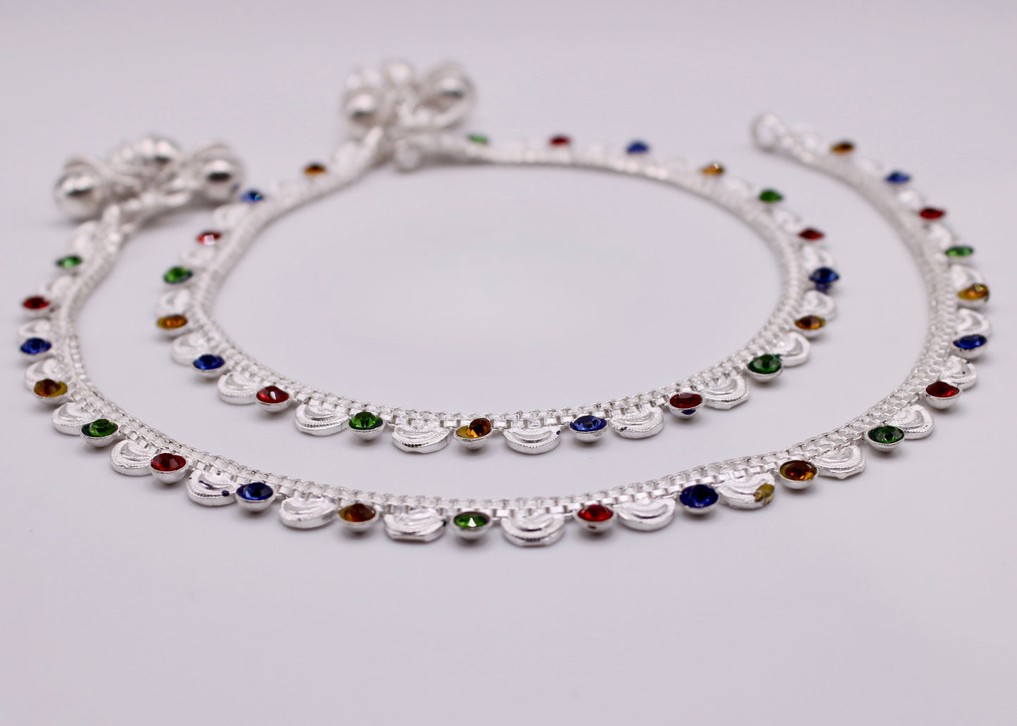 Scalloped Ghungroo Anklet - E7058