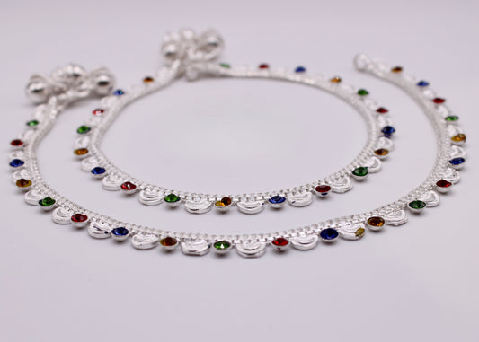 Scalloped Ghungroo Anklet - E7058