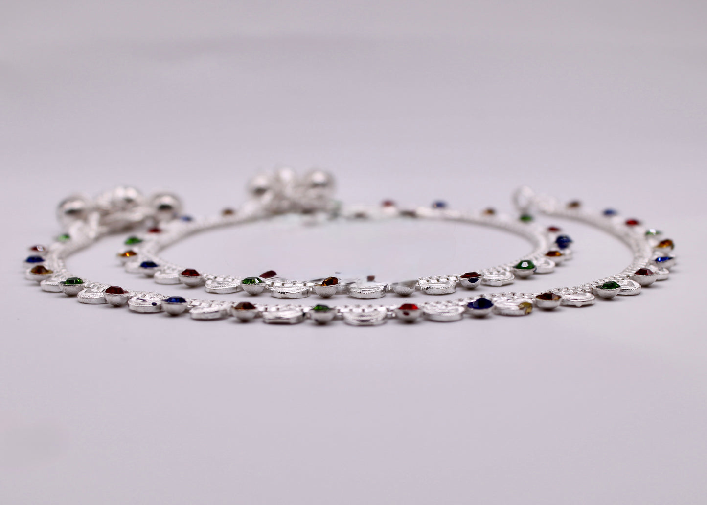 Scalloped Ghungroo Anklet - E7058