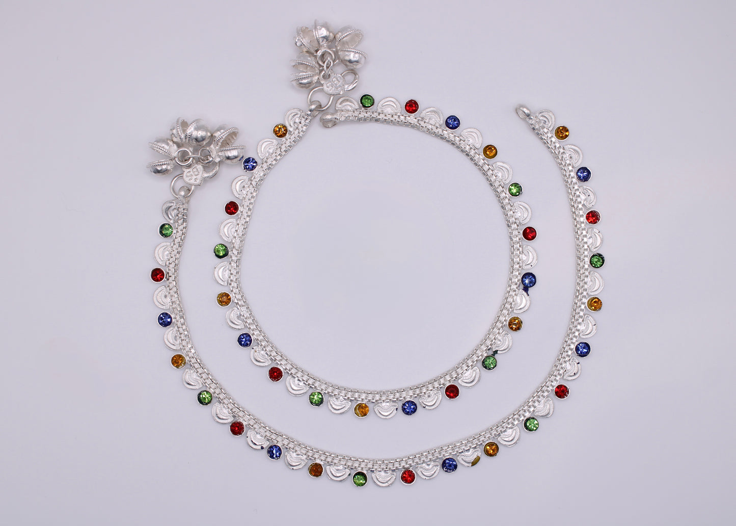 Scalloped Ghungroo Anklet - E7058