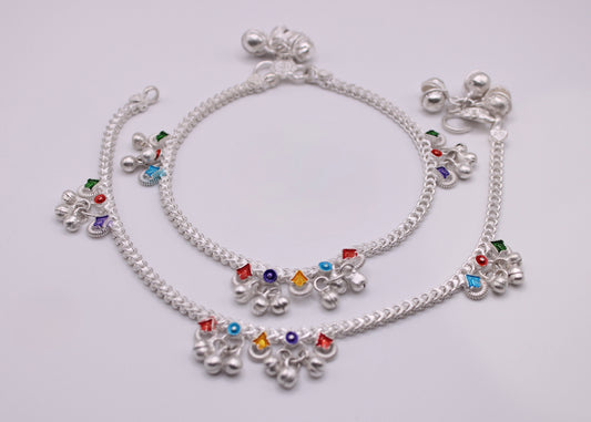 Hand-Painted Ghungroo Anklet - E7057