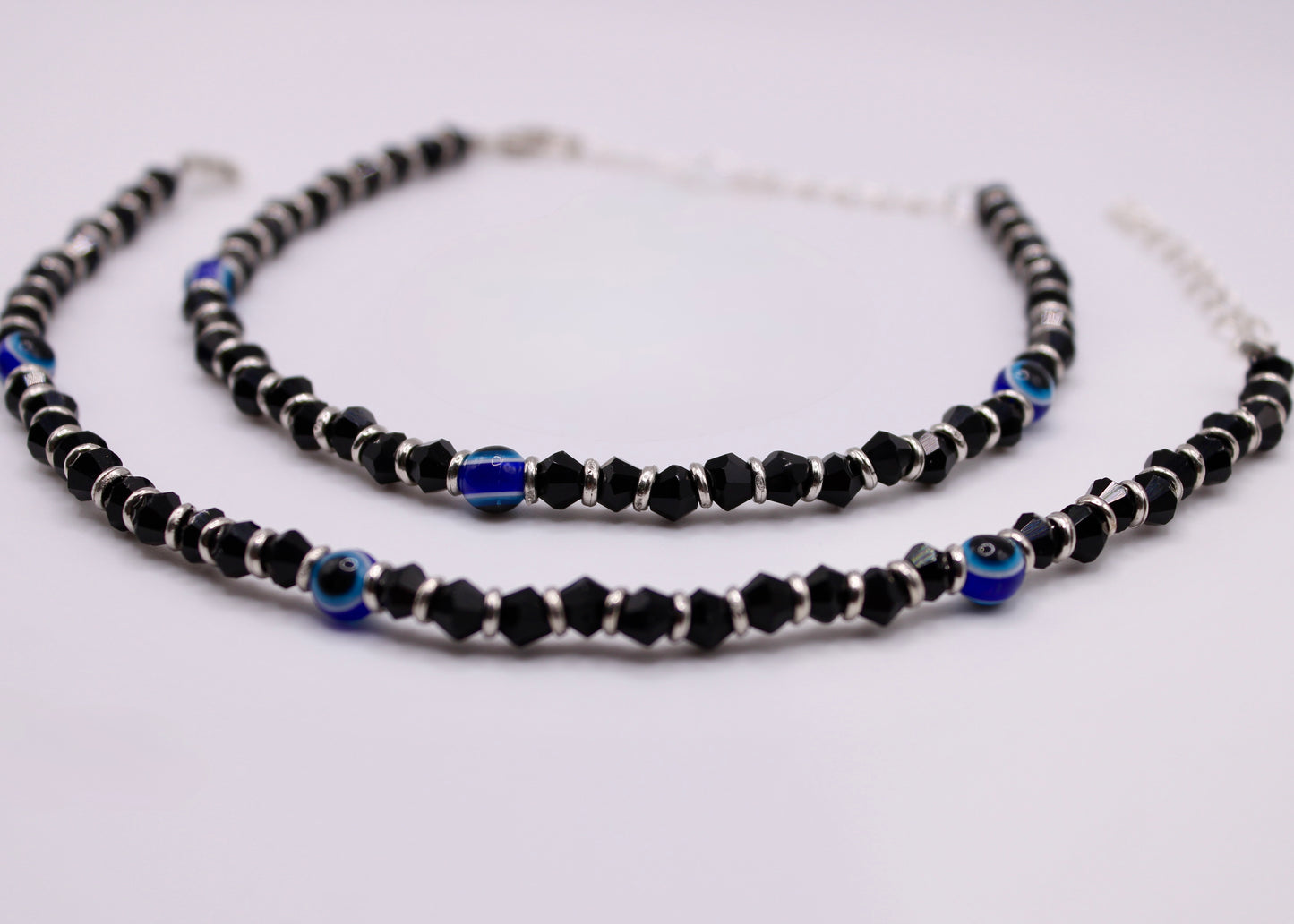 Eye Motif Crystal Bead Anklet - E7056