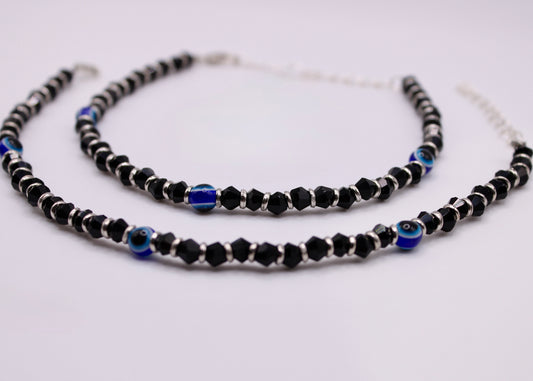 Eye Motif Crystal Bead Anklet - E7056