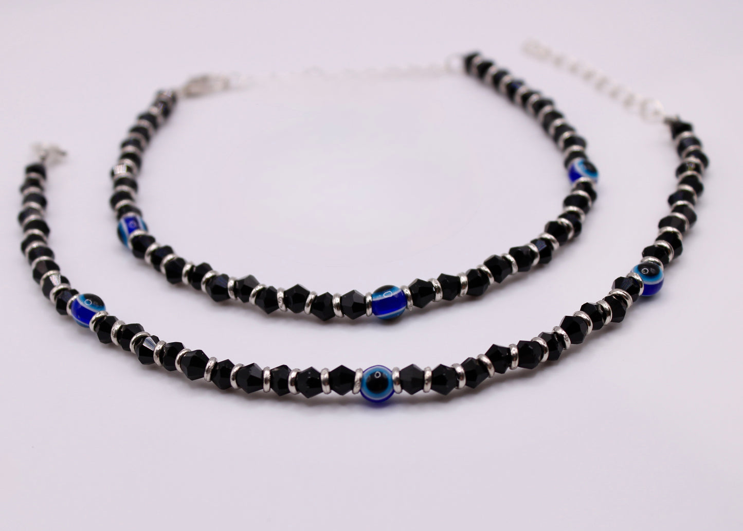 Eye Motif Crystal Bead Anklet - E7056