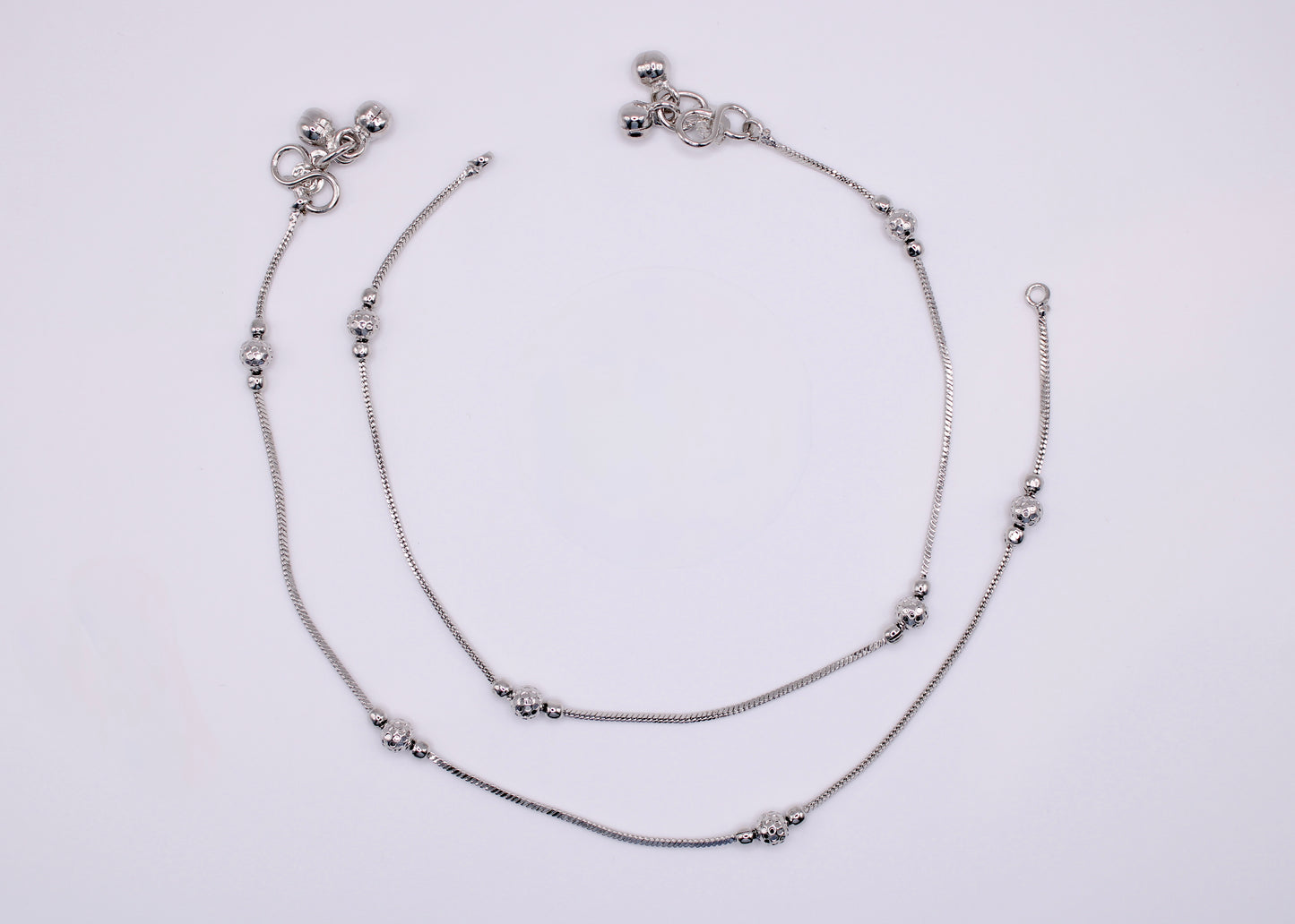 Minimalist Anklet with Appliqués - E7054