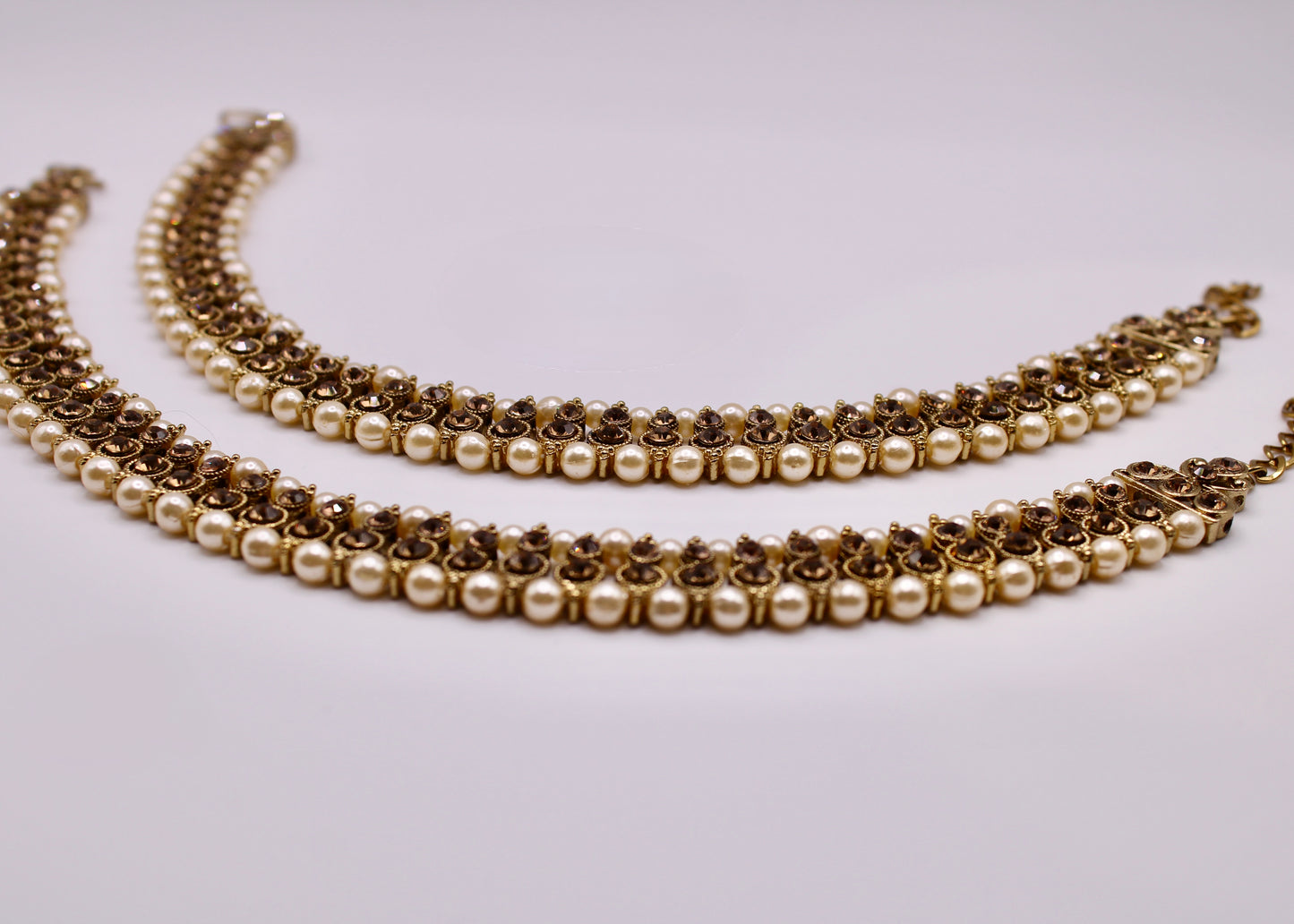 Traditional Faux Pearl Anklet - E7050