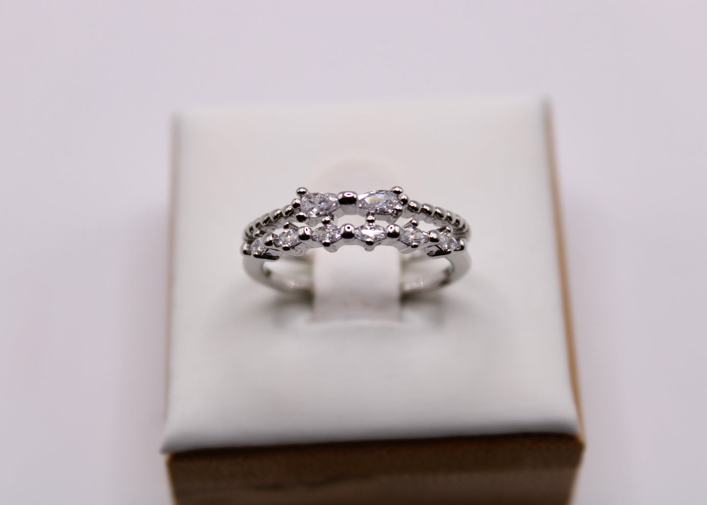Stacked Cubic Zirconia Ring - E7046
