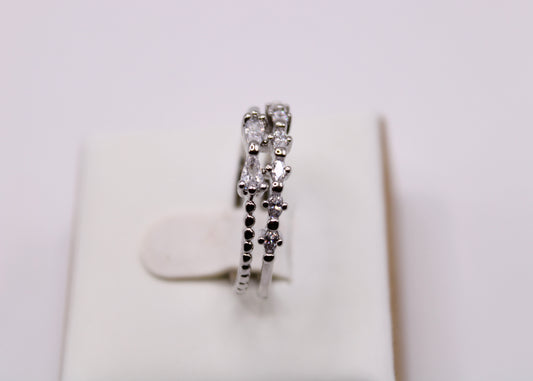 Stacked Cubic Zirconia Ring - E7046