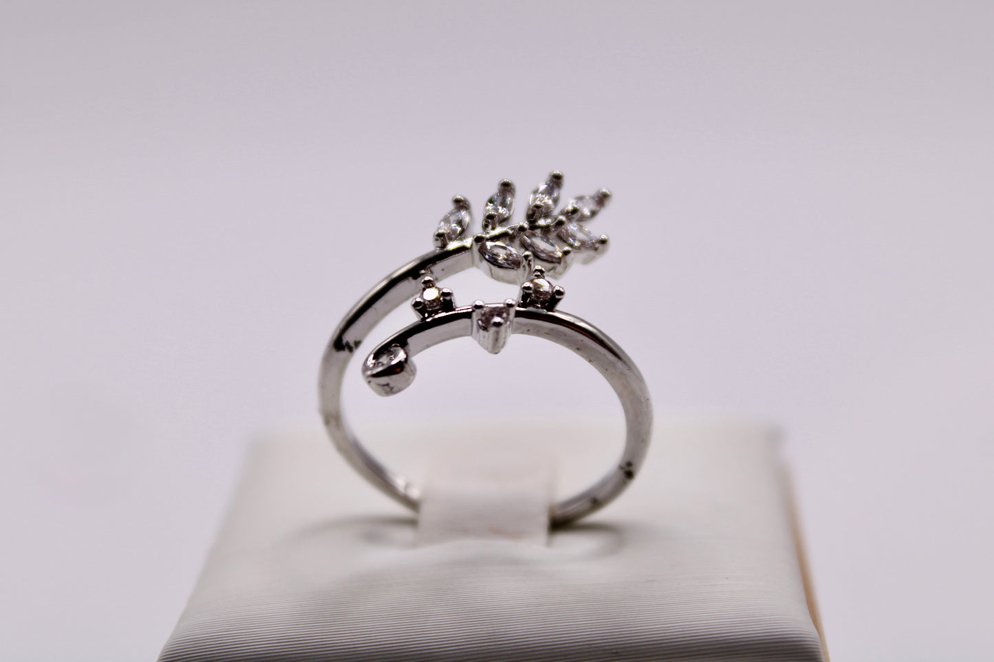 Cubic Zirconia Crossover Ring - E7042