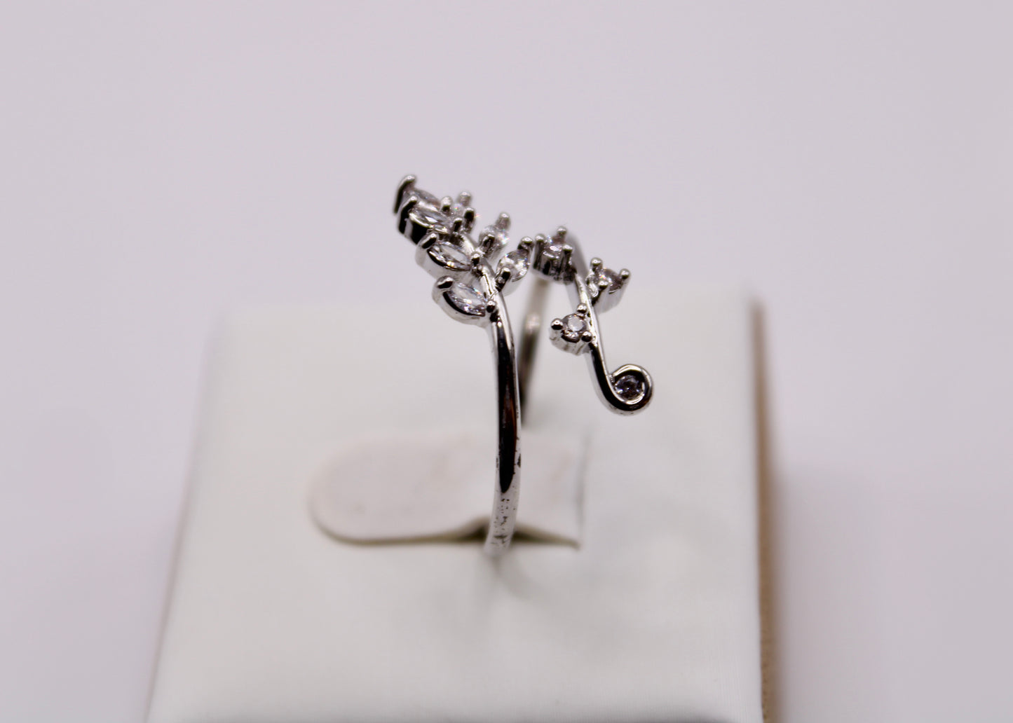Cubic Zirconia Crossover Ring - E7042
