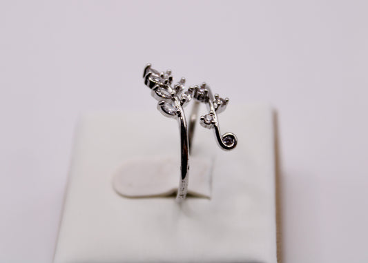 Cubic Zirconia Crossover Ring - E7042