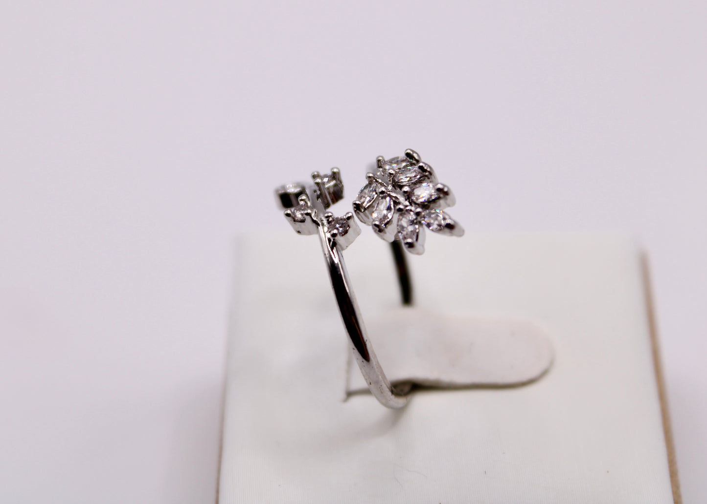 Cubic Zirconia Crossover Ring - E7042