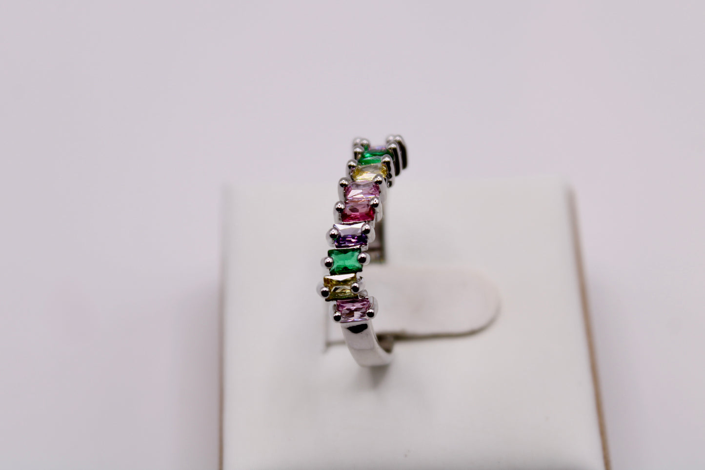 Cubic Zirconia Curved Band Ring - E7037