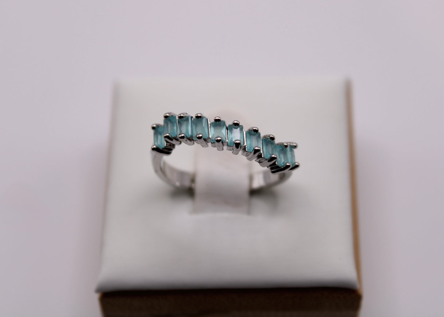 Cubic Zirconia Curved Band Ring - E7037