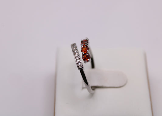 Cubic Zirconia Crossover Ring - E7038