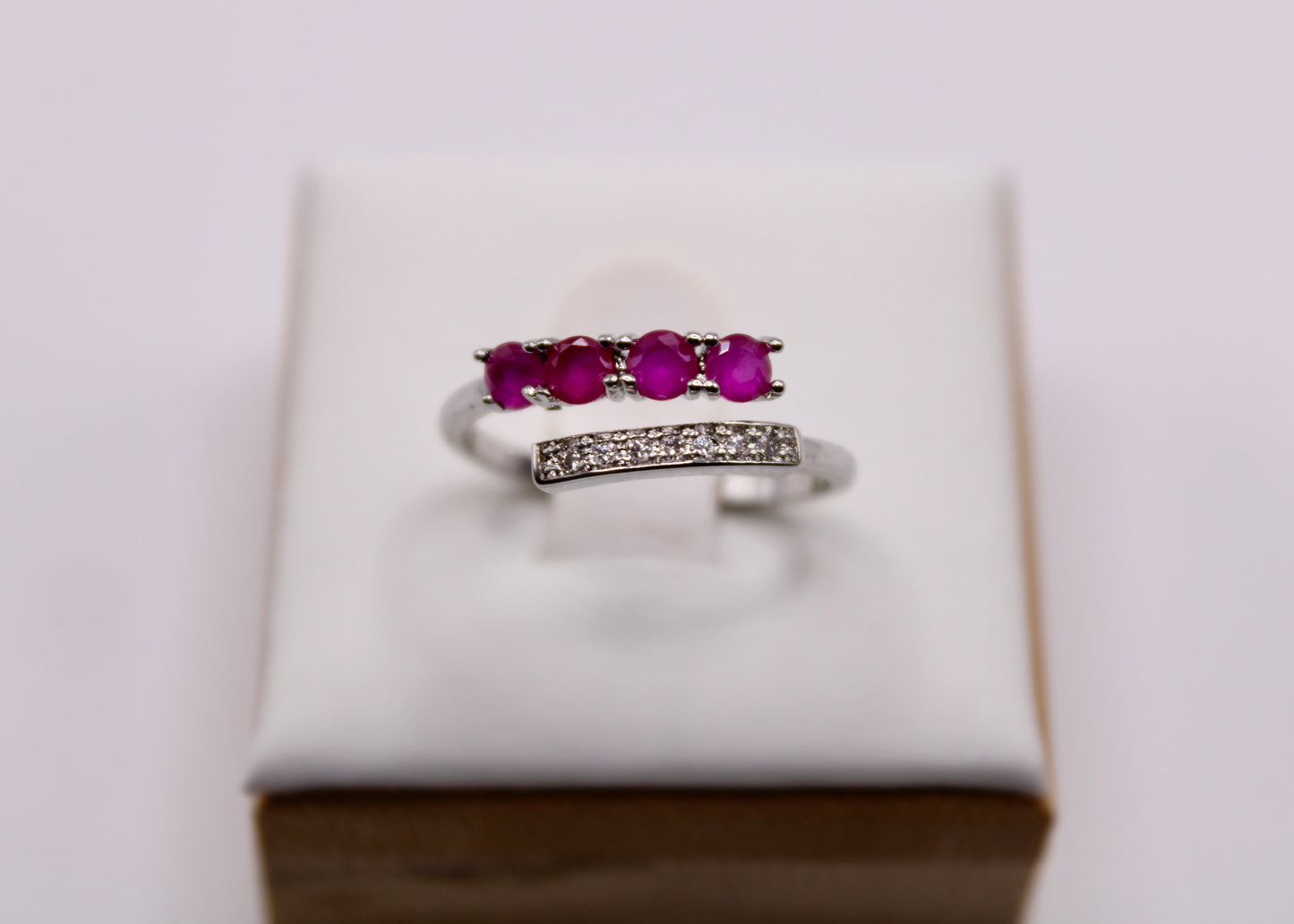 Cubic Zirconia Crossover Ring - E7038