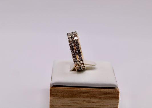 Stacked Cubic Zirconia Studded Band - E7093