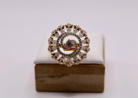 Pear-Cut Cubic Zirconia Cocktail Ring - E7095