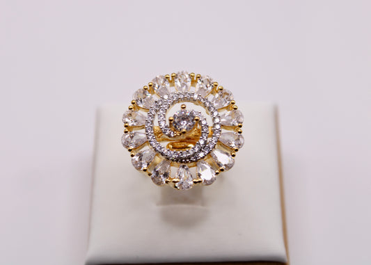 Pear-Cut Cubic Zirconia Cocktail Ring - E7095