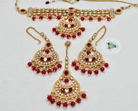 Sheesha Kundan Choker Necklace Set - E1407