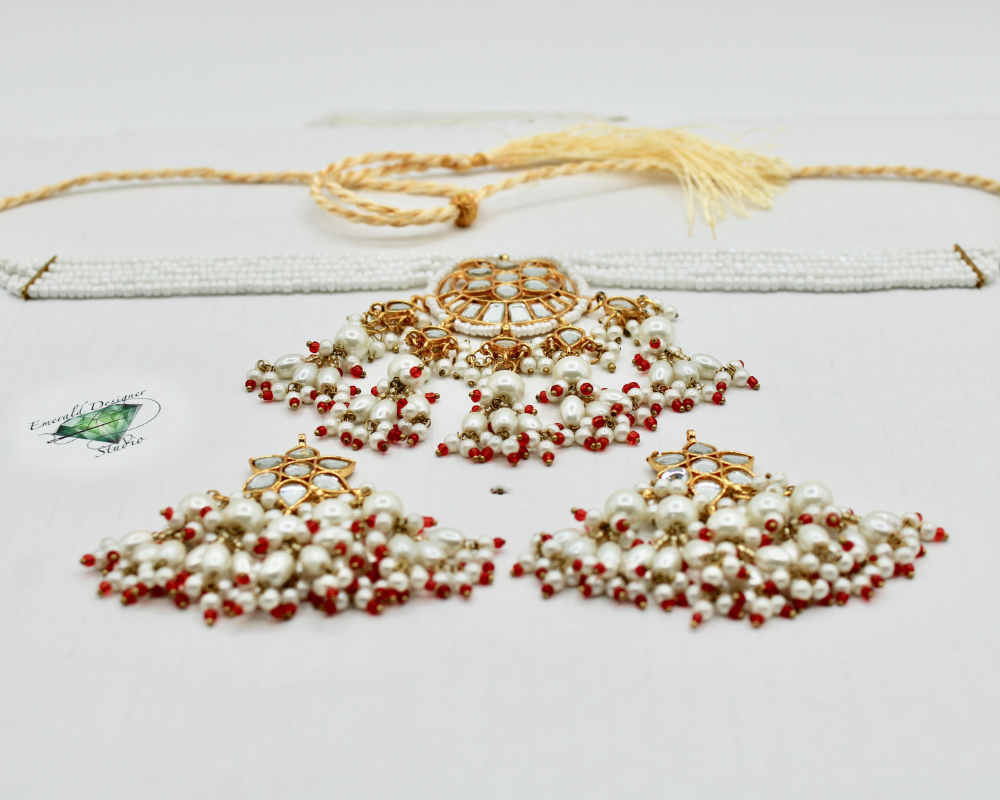 Sheehsa Kundan Choker Necklace Set - E1360