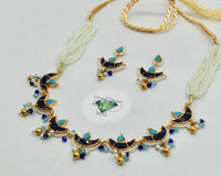 Feroza and Sapphire Necklace Set - E2507