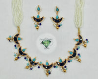 Feroza and Sapphire Necklace Set - E2507