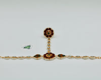 Sheesha Kundan Bracelet With Ring - E1506