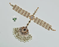 Faux Pearl and Cubic Zirconia Mathha Pati - E1406