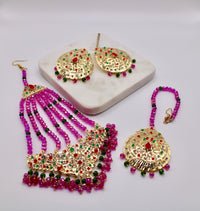 Gold-Plated Jhumer Set With Semi Precious Stones - E1169