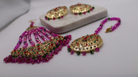 Gold-Plated Jhumer Set With Semi Precious Stones - E1169