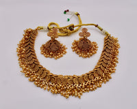 Rajwadi Necklace Set with Faux Pearls - E1188