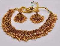 Rajwadi Necklace Set with Faux Pearls - E1188