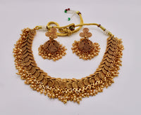 Rajwadi Necklace Set with Faux Pearls - E1188