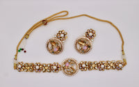 Rhinestone and Faux Pearl Necklace Set - E1215