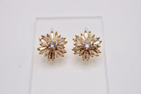 Cubic Zirconia Gold-Tone Studs - E1251