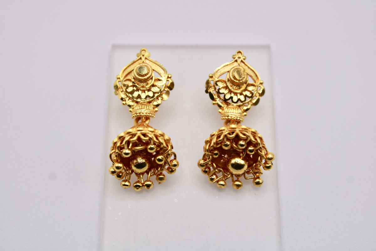 Gold Tone Jhumki - E1242