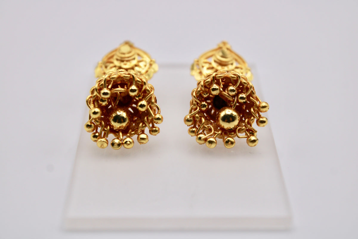 Gold Tone Jhumki - E1242