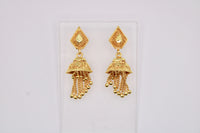 Gold-Tone Jhumkis With Appliqués - E1236