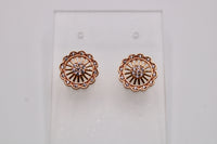 Rose Gold Cubic Zirconia Studs - E1246