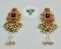 Fusion Crushed Stone Gajra Earring - E1508