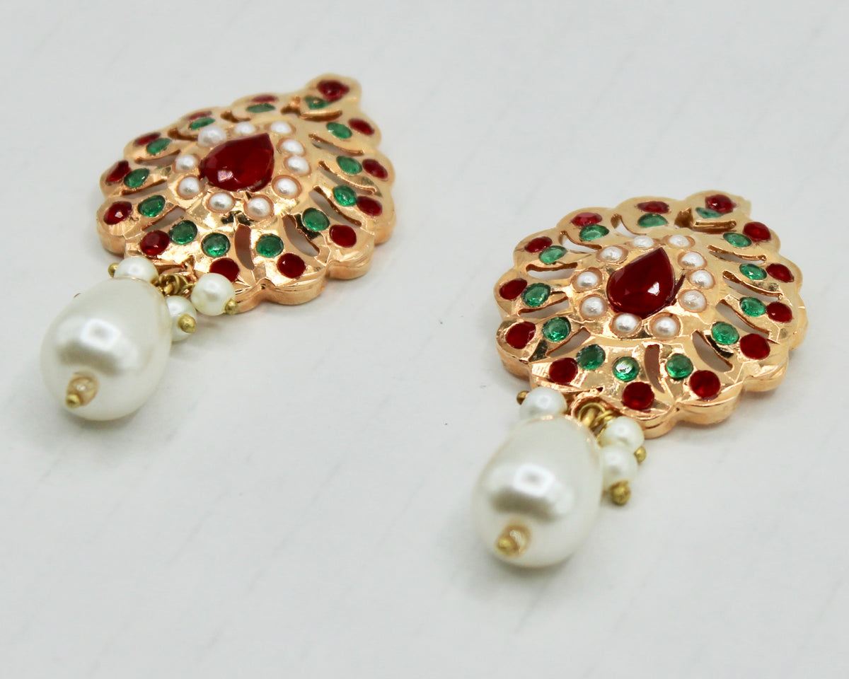 Gold-Plated Semi Precious Studs - E4010