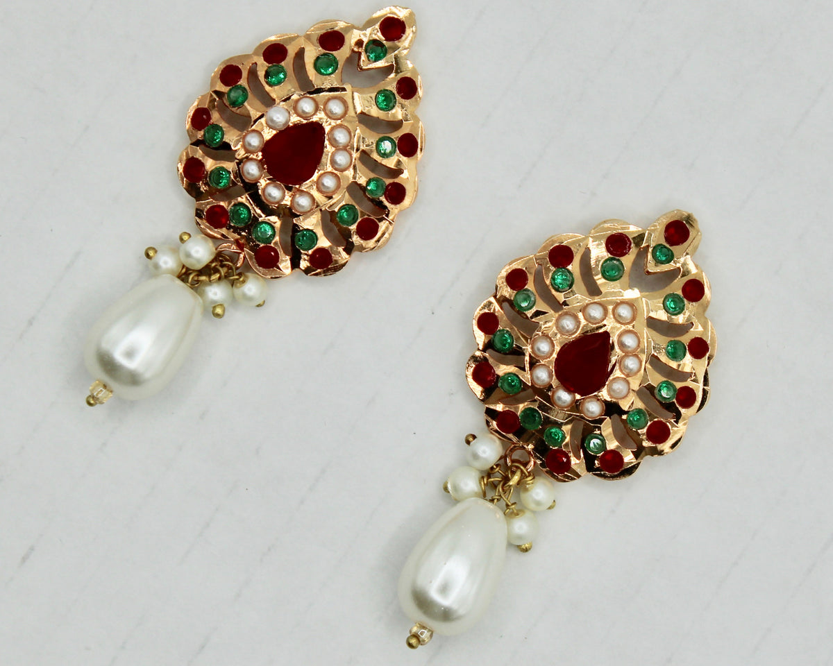 Gold-Plated Semi Precious Studs - E4010