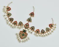 Bridal Faux Pearl and Nauratan Mathha Pati - E1600