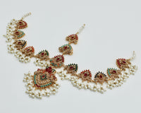 Bridal Faux Pearl and Nauratan Mathha Pati - E1600