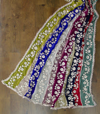 Multicolour Hand-Made Gota Dupatta - E1168