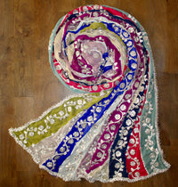 Multicolour Hand-Made Gota Dupatta - E1168